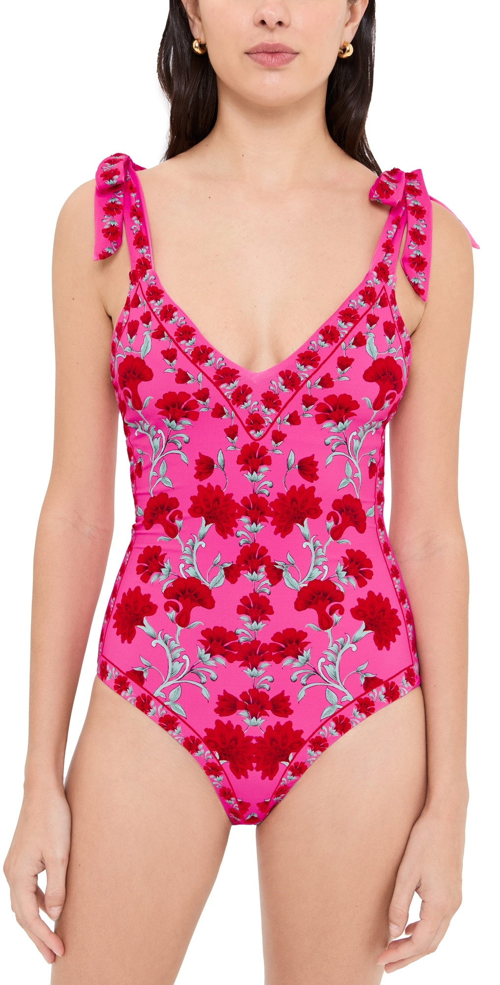 Beach Riot Akira One Piece Redwood Floral M | Shopbop