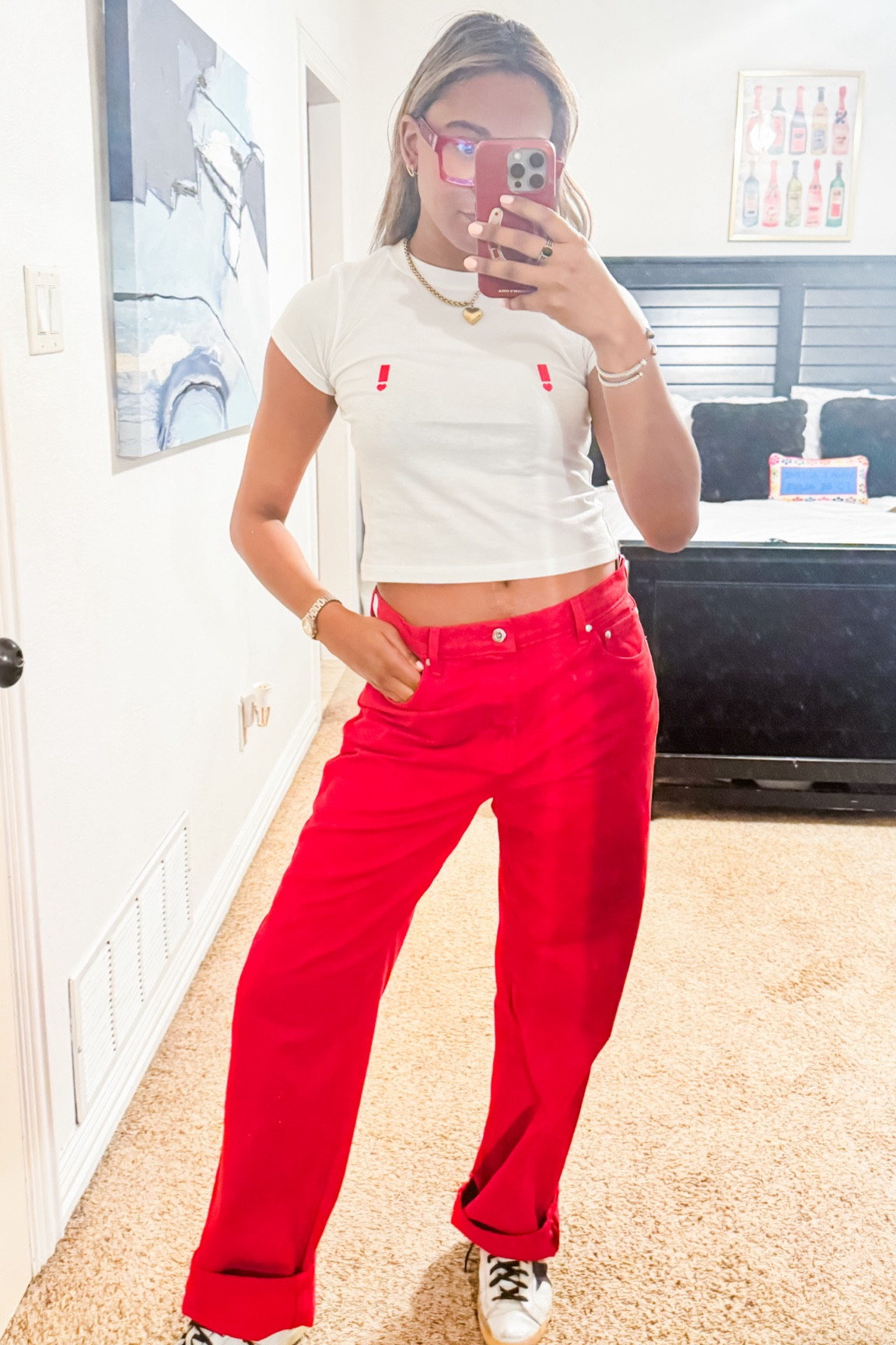Little late, but v day fit❤️❤️❤️



Daily drills, glasses, blue light glasses, red jeans, revolve, golden goose, red, v day, valentines, Valentine’s Day, heart necklace 

#LTKFindsUnder100 #LTKSeasonal