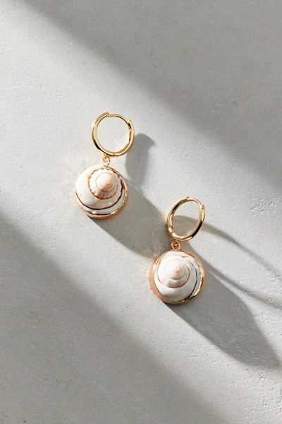 Dipped Shell Mini Hoop Earring | Urban Outfitters (US and RoW)