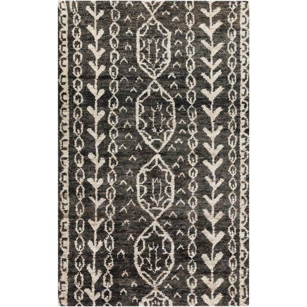 The Curated Nomad Clarendon Tribal Hand-knotted Jute Area Rug - 8' x 11' - Black | Bed Bath & Beyond