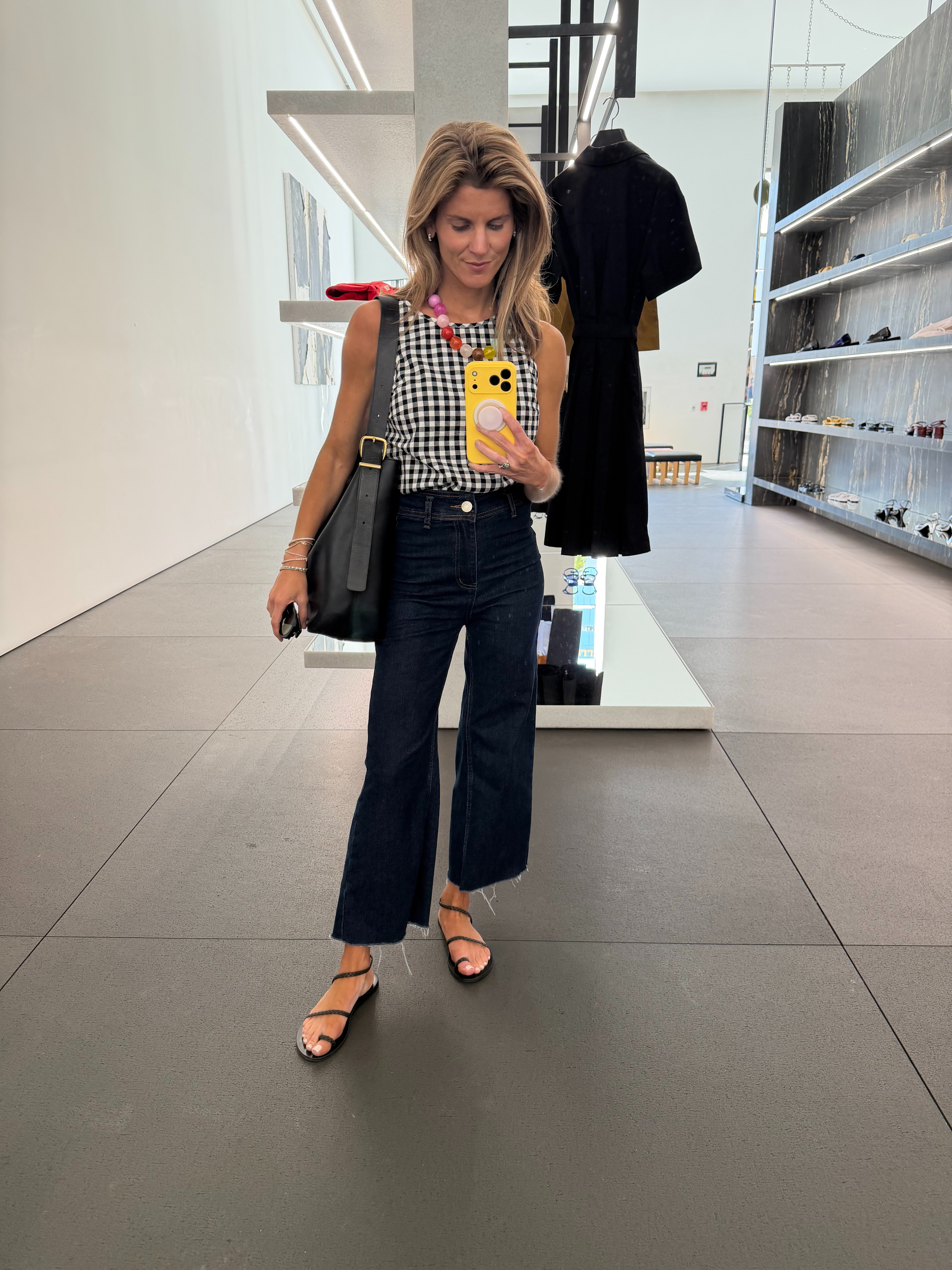 My favorite Amazon Jeans - has stretch and I just cut them hem to height!