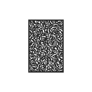 Vines 31.5 in. x 47.2 in. Charcoal Recycled Polymer Decorative Screen Panel, Wall Decor and Priva... | The Home Depot