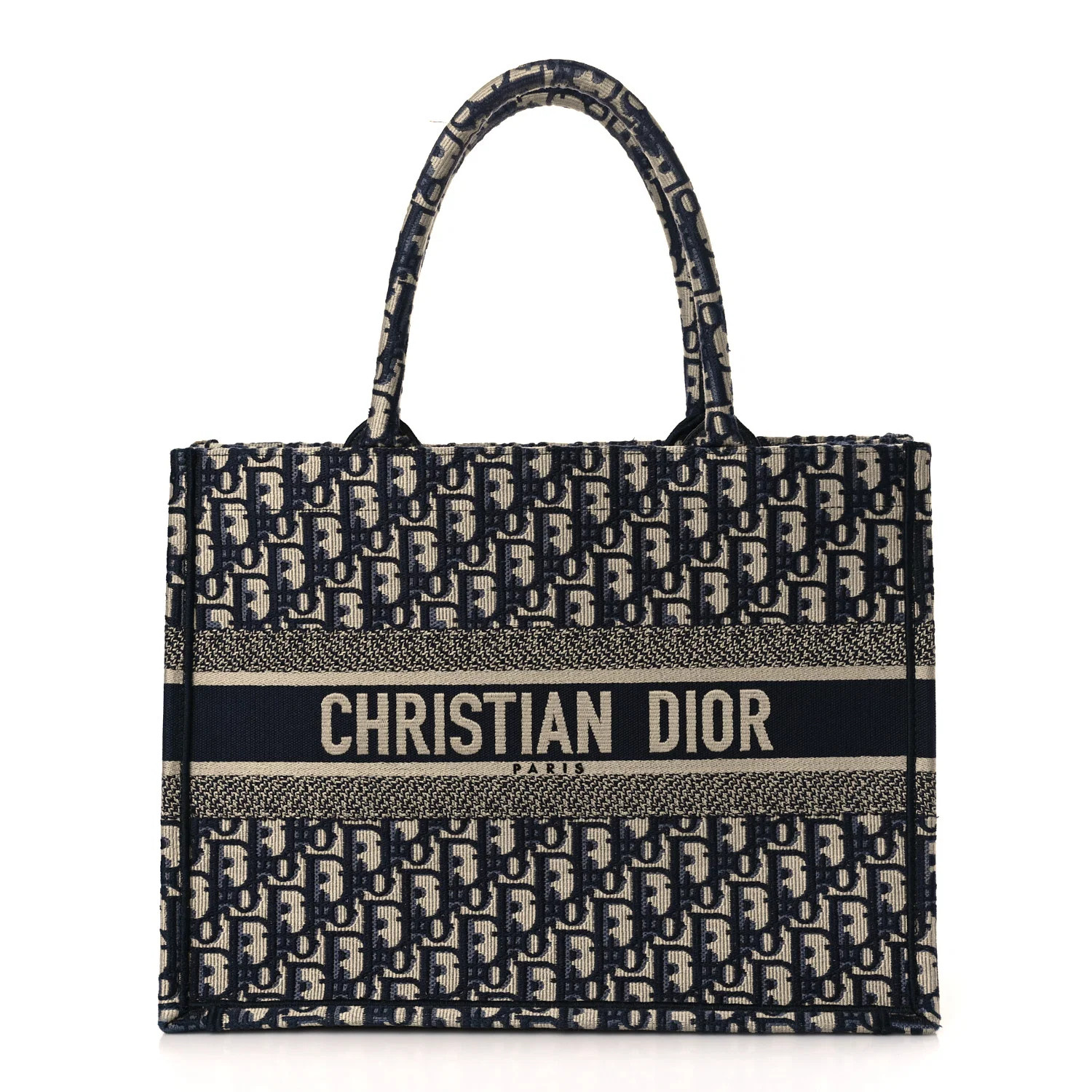Oblique Medium Book Tote Blue Multicolor | FASHIONPHILE (US)