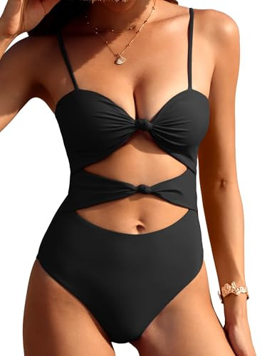 ANRABESS Women One Piece Swimsuits Tummy Control Bathing Suit Twist Cutout Adjustable Straps Swim... | Amazon (US)