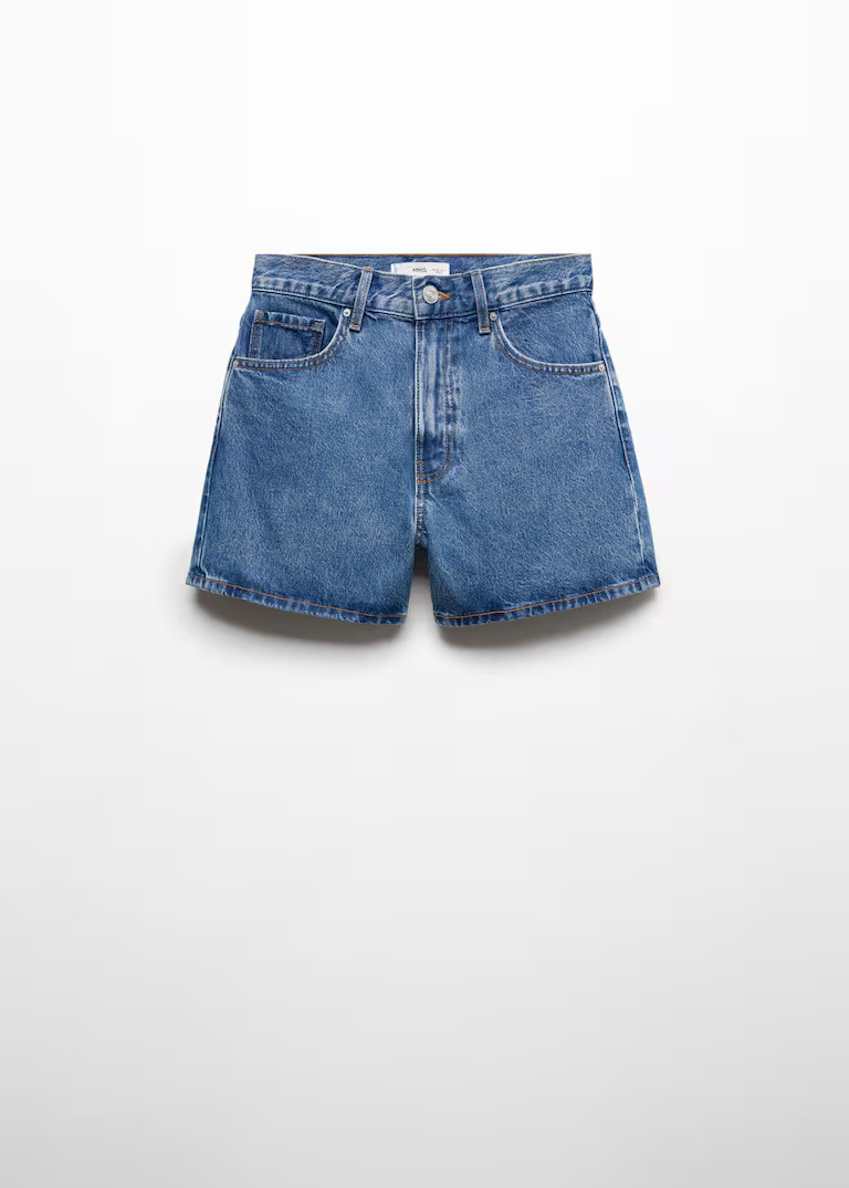 High-rise denim shorts -  Women | Mango United Kingdom | MANGO (UK)