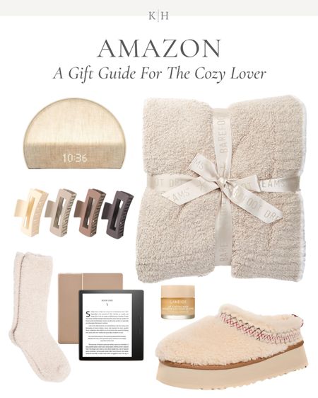Amazon gift guide for the cozy lover! If you’re shopping for the homebody that loves to curl up and be cozy at home, all of these finds are perfect! A throw blanket, warm socks, slippers, a kindle, and restore alarm clock! All available on Amazon  

#LTKGiftGuide #LTKHoliday #LTKstyletip