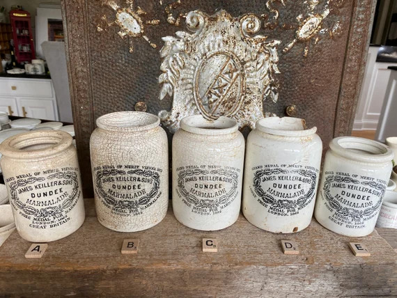 Antique James Keiller Dundee Marmalade Rolled Shoulder Pots - Etsy | Etsy (US)