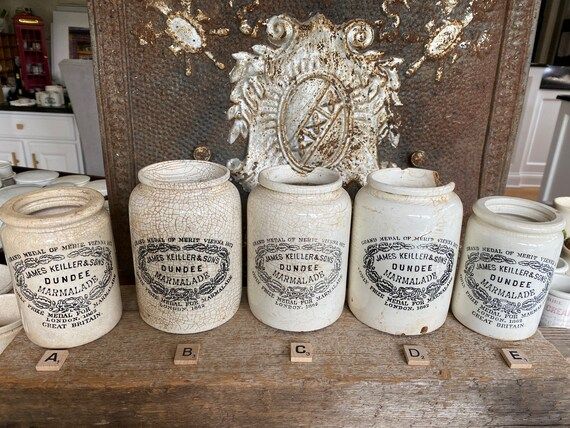 Antique James Keiller Dundee Marmalade Rolled Shoulder Pots - Etsy | Etsy (US)
