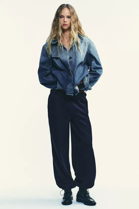 PANTALONI IN FELPA BASIC DRITTI CON ORLO REGOLABILE | Zara IT