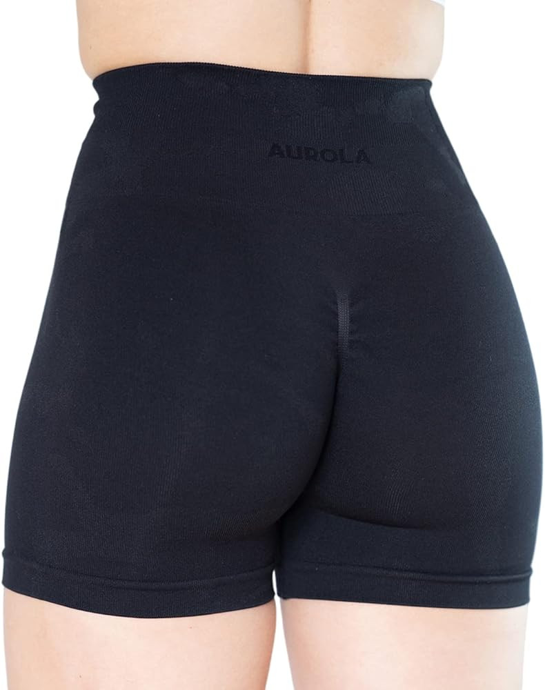 AUROLA CAMO Workout Shorts for Women Seamless Subtle Logo Scrunch Shorts | Amazon (US)