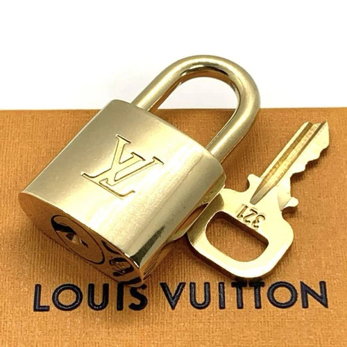 LOUIS VUITTON PadLock Lock & Key Brass Gold Authentic Number random JP Used | eBay | eBay US