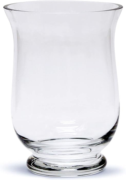 WGV Unique Bouquet Vase, 5.5" W, 8" H, Clear Short Hurricane Glass Candle Holder, Floral Planter ... | Amazon (US)
