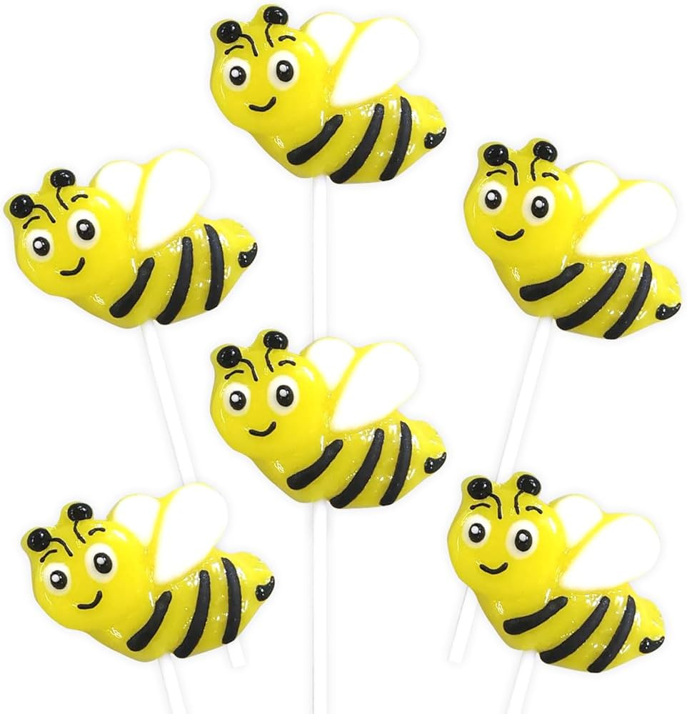 Bee Candy - 24 Lollipops Individually Wrapped - Lemon Flavored Suckers | Amazon (US)