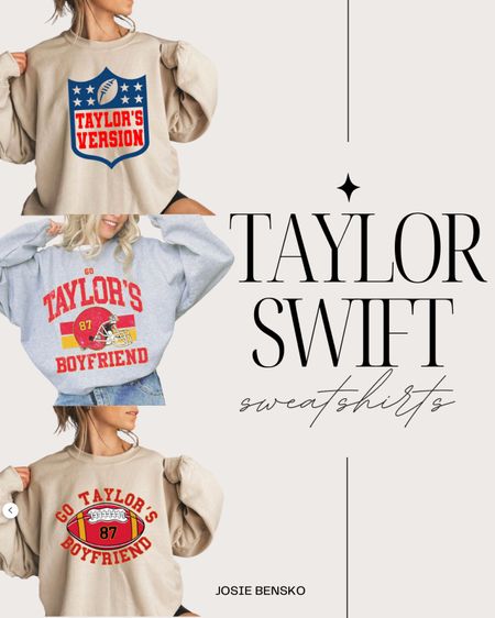 Taylor swift superbowl sweatshirts!!