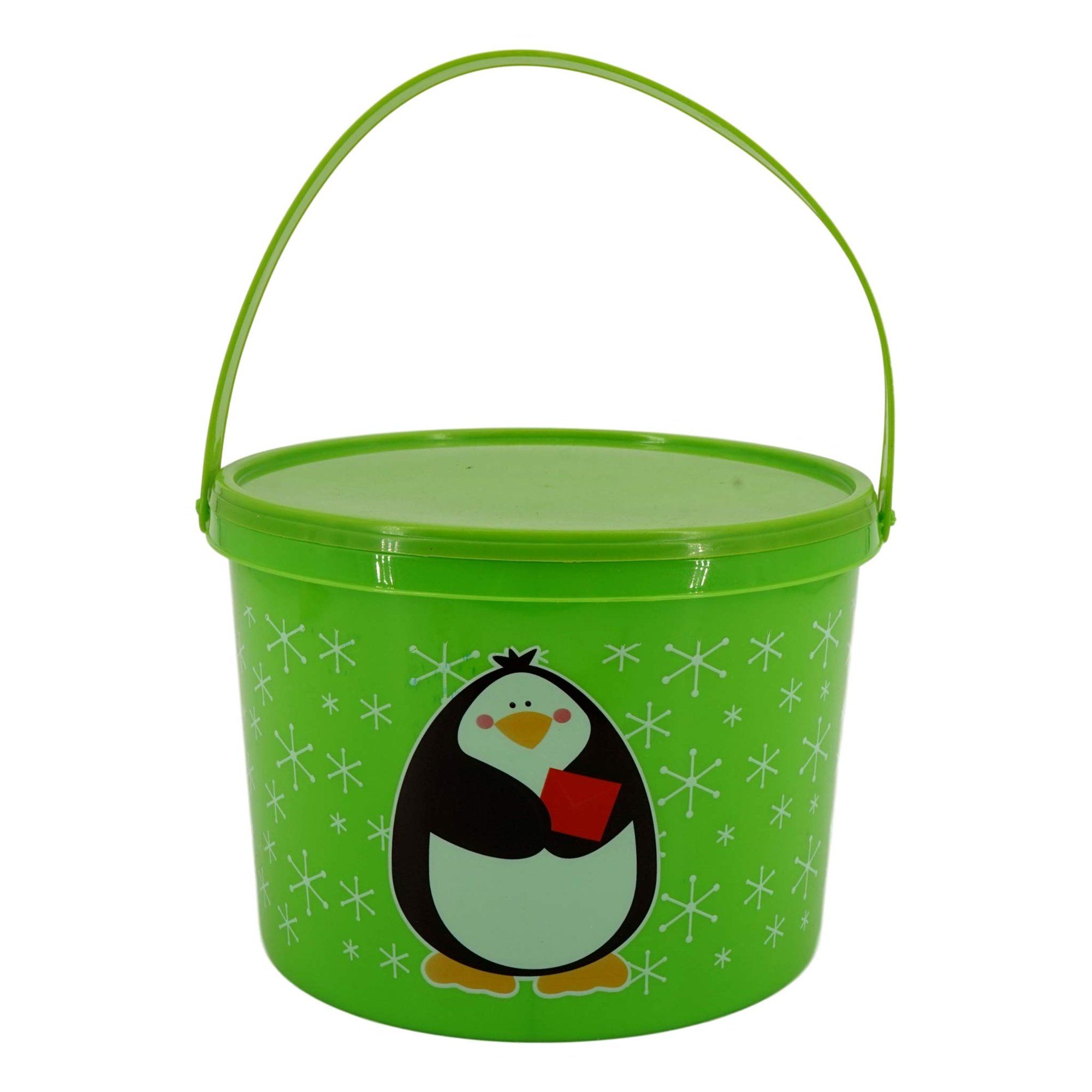 Christmas Mini Buckets With Handles And Lids (Set of 4, 6.5 x 4.8 in) Santa Penguin, Goodies, Hol... | Walmart (US)