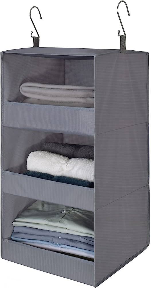GRANNY SAYS 3-Shelf Hanging Closet Organizer and Storage, Collapsible Hanging Closet Shelves, Han... | Amazon (US)