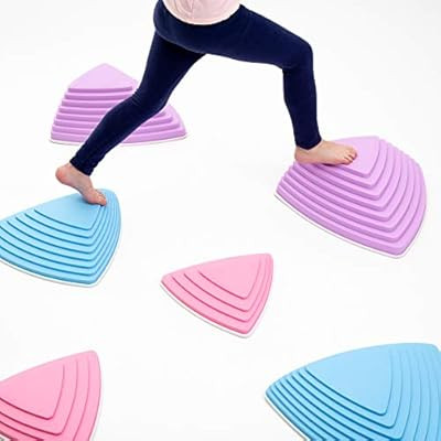JumpOff Jo Rocksteady Balance Stepping Stones for Kids, Promotes Balance & Coordination, Set of 6... | Amazon (US)