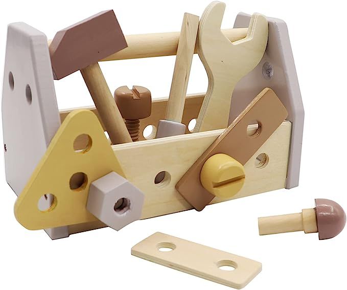 LEADER JOY Montessori Wooden Tools Kit Toddler Educational Construction Kids Toys Sets Play Box P... | Amazon (US)