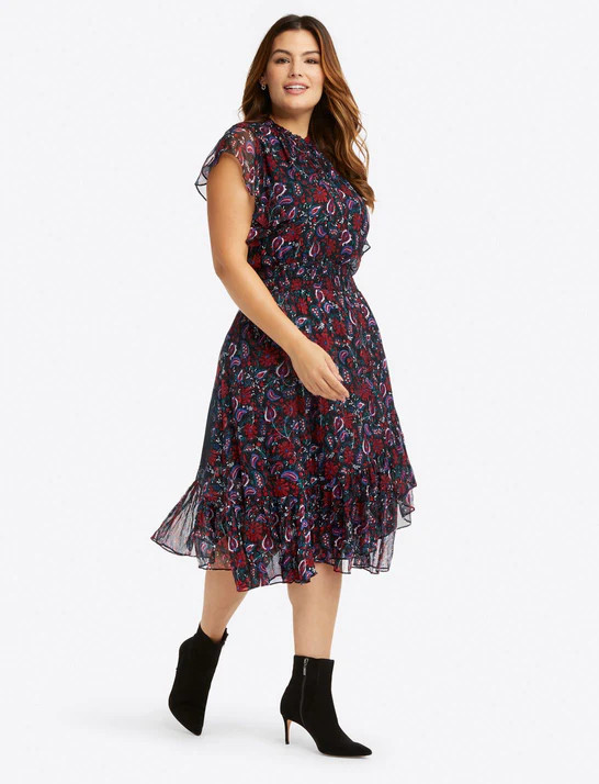 Kacey Faux Wrap Dress in Paisley | Draper James (US)