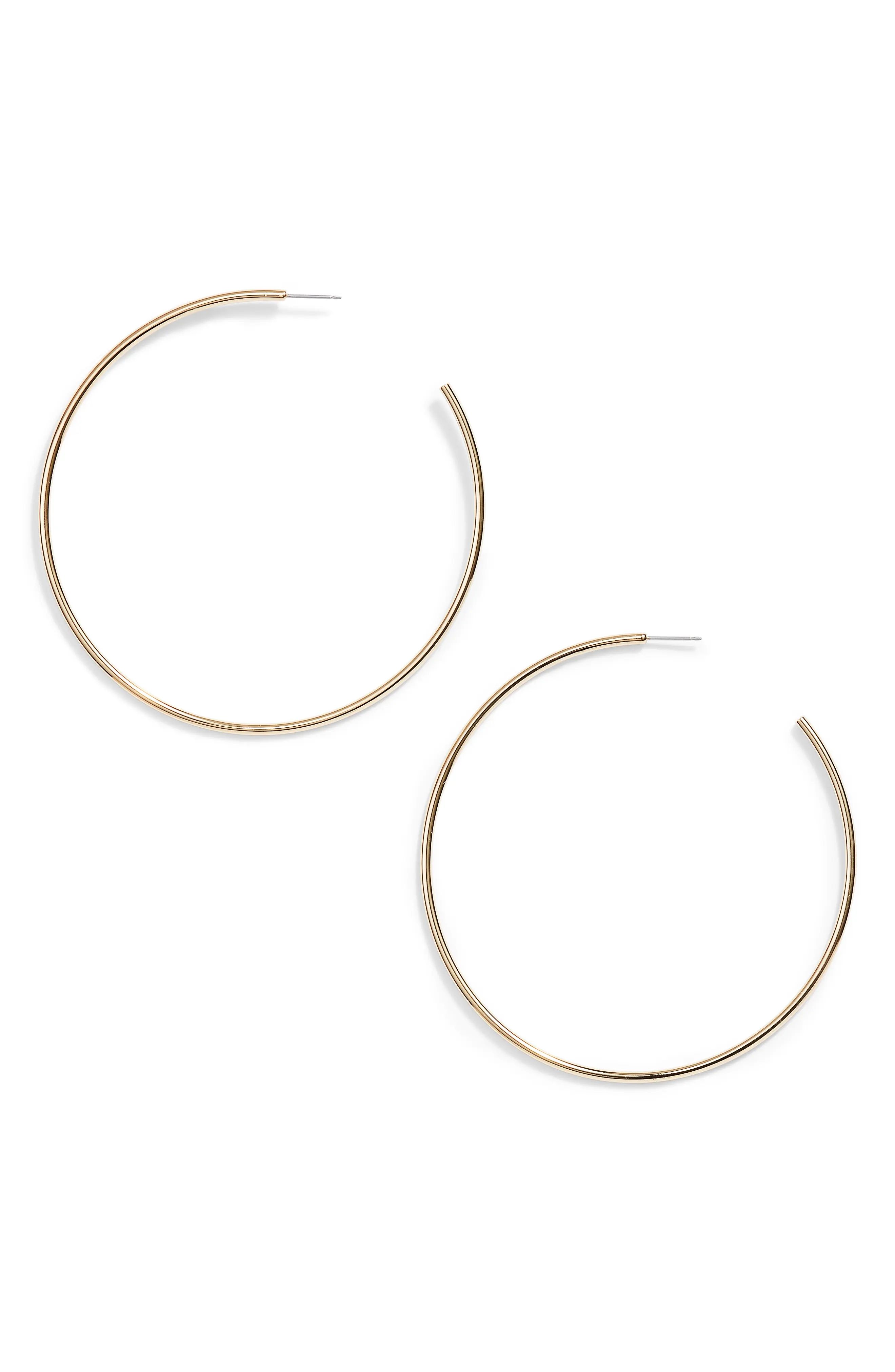 Women's Vince Camuto Thin Gold Hoop Earrings | Nordstrom