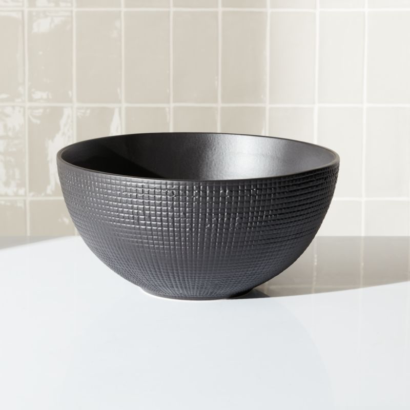 Matte Black Large Ceramic Bowl + Reviews | Crate and Barrel | Crate & Barrel