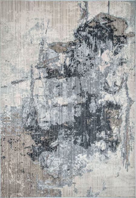 Gray Splattered Abstract Area Rug | Rugs USA