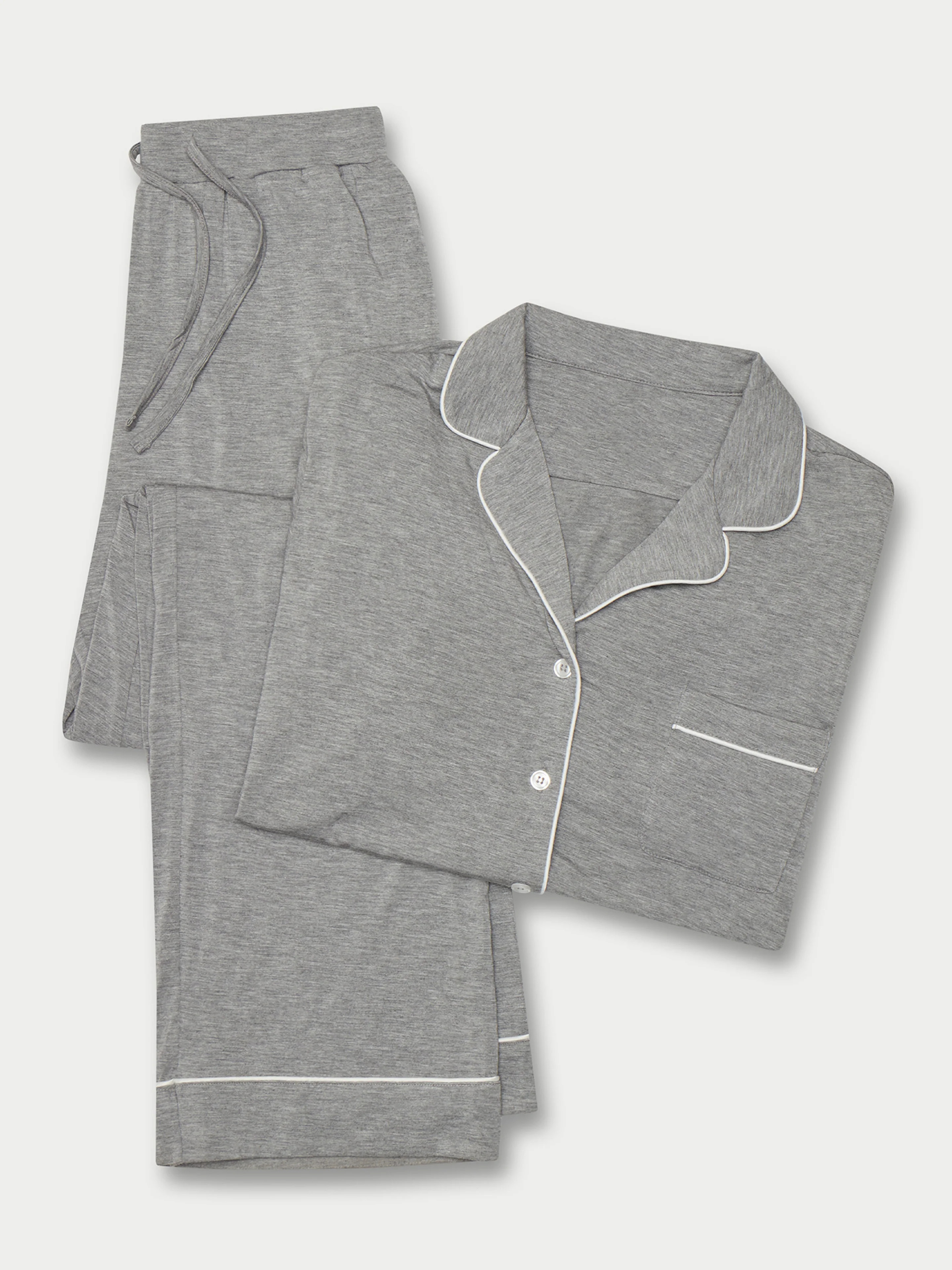 Women's Stretch-Knit Long Sleeve Bamboo Pajama Set | Cozy Earth