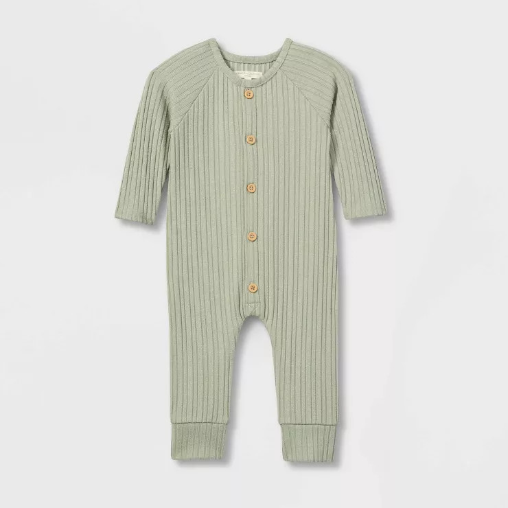 Grayson Collective Baby Cozy Ribbed Button-Front Bodysuit | Target