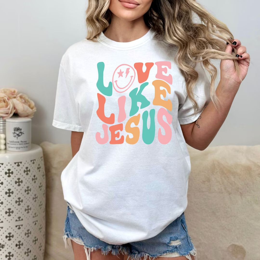 Preppy Love Like Jesus Shirt - Etsy | Etsy (US)