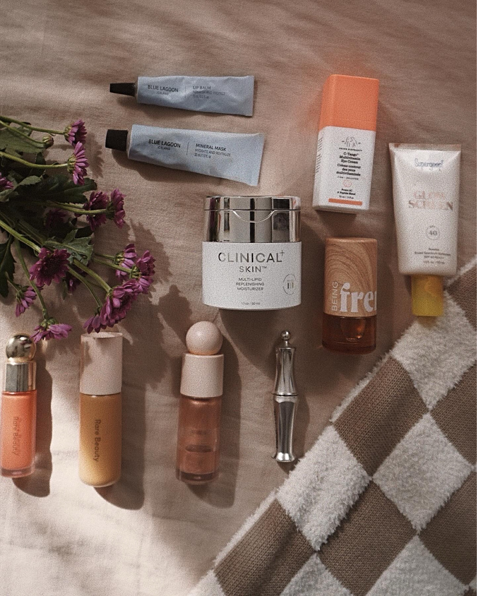 Highlighting all of my beauty/skincare favorites✨ These have been on my dresser and my go-to products lately: 

@supergoop most important is in your SPF (even in the winter)— this one leave a pretty sheen on your skin for a natural looking glow *clean beauty 

@drunkelephant When you’re over 40, under eye treatment is a must, this multivitamin eye cream is silky smooth and feels nourishing and my skin 

@clinical_skin Multi Lipid Moisturizer — haven’t left home without it 

@bluelagoonis  I’m going to do a solo post for this mask and lip balm it’s soooo goood! *clean beauty 

@beingfrenshe a clean beauty rolling oil scent in this cozy vanilla, so good! *clean beauty 

@rarebeauty Liquid Blush, Highlighter and Tinted Moisturizer — perfect for a natural makeup look 

@benefitcosmetics 24-hour Brow Setter — leaves the brows darker and shaped without the use of a pencil 

Have you tried any of these products yet?!

#LTKfindsunder100 #LTKbeauty #LTKover40