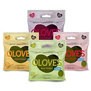OLOVES Natural Whole Pitted Olives | 24 Pack Variety | Basil & Garlic, Chili & Oregano, Lemon & R... | Amazon (US)