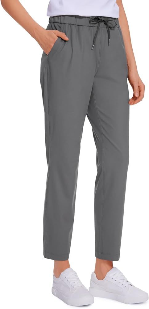 CRZ YOGA Womens 4-Way Stretch Ankle Golf Pants - 7/8 Dress Work Pants Pockets Athletic Travel Cas... | Amazon (US)