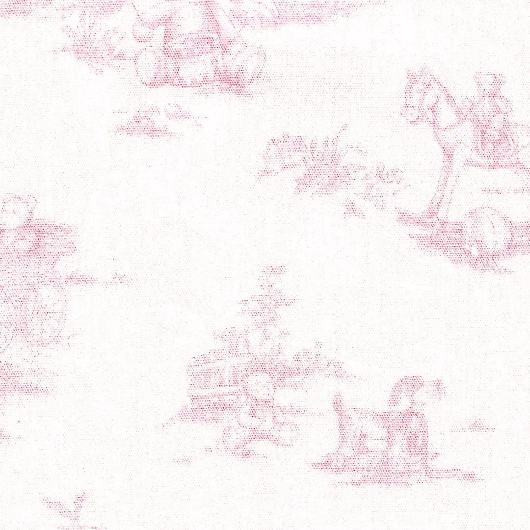 Teddy Bear Toile: Pink on White - Etsy | Etsy (US)