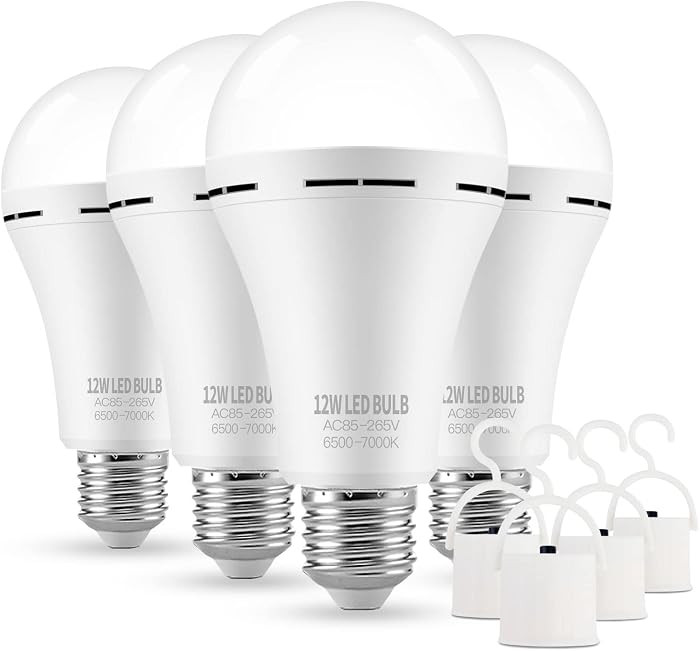 Rechargeable Emergency LED Light Bulbs for Home Power Failure | Amazon (US)