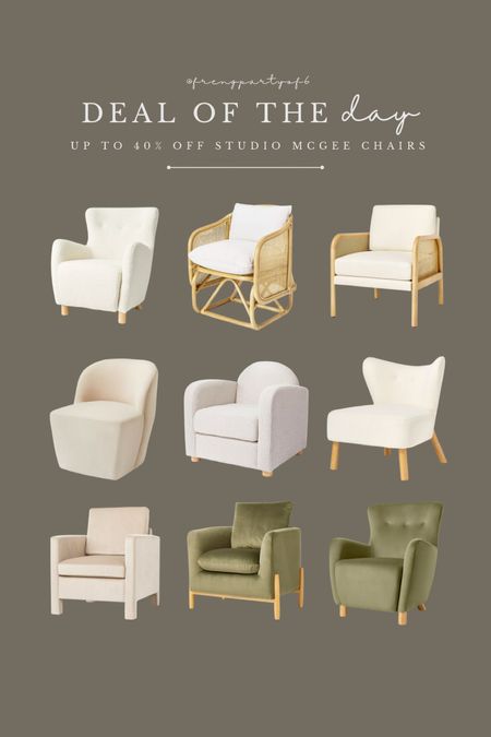 Up to 40% off Studio McGee chairs at Target. Sherpa chair, green chair, living room accent chair

#LTKhome #LTKsalealert