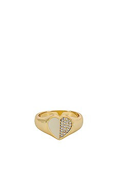 Wanderlust + Co Unfold Heart Signet Ring in Gold from Revolve.com | Revolve Clothing (Global)