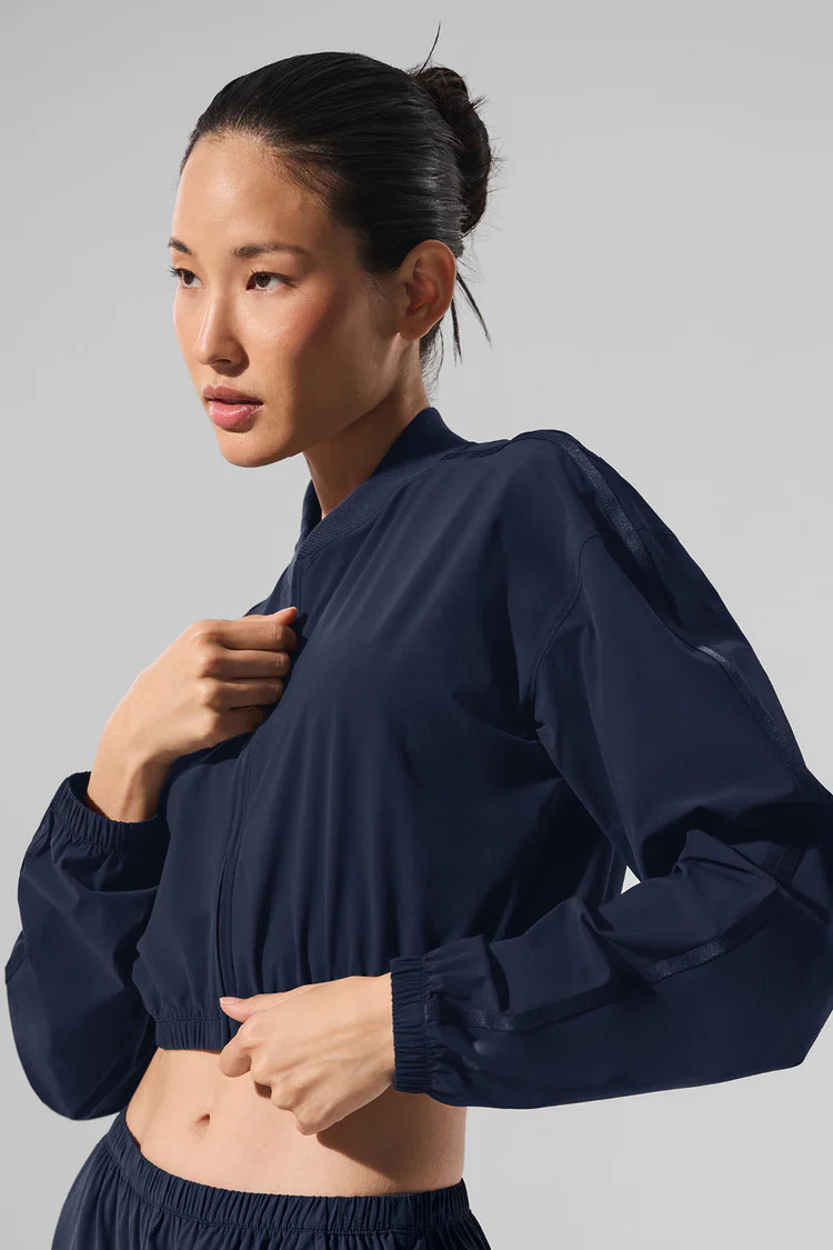 Cropped Breezy Full-Zip Cover Up | Alo Yoga (US)