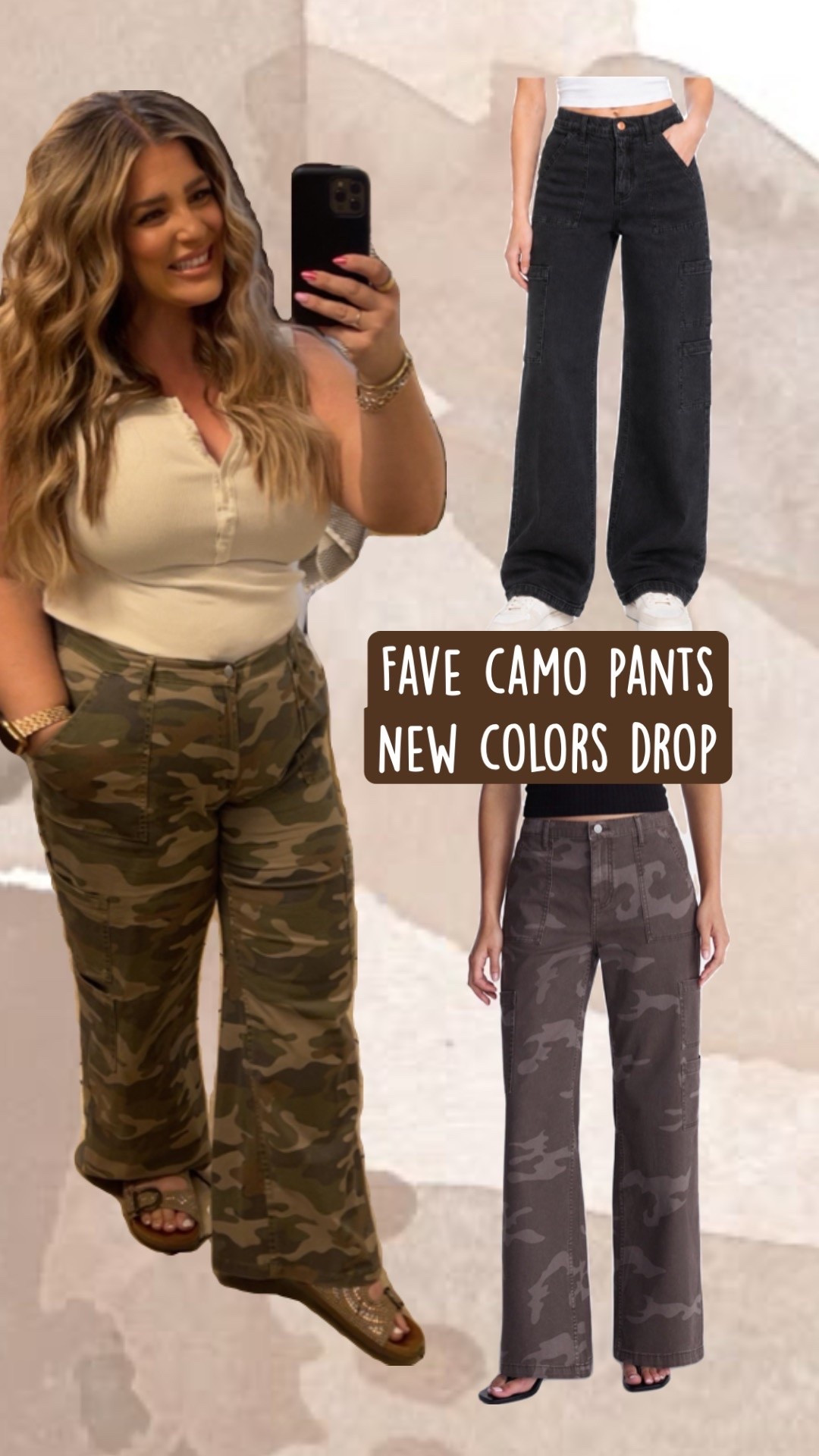 My favorite camo cargo pants just got even better 🤎🌿 Walmart added new colors and I’m obsessed! They’re comfy, flattering, and the perfect everyday “mom but make it cute” staple. ✨

Easy to dress up with sneakers or boots, or keep casual for errands, coffee runs, and all the busy days.

#WalmartFinds #LTKFinds #CamoStyle #CargoPants #MomStyle #AffordableFashion #EverydayOutfit