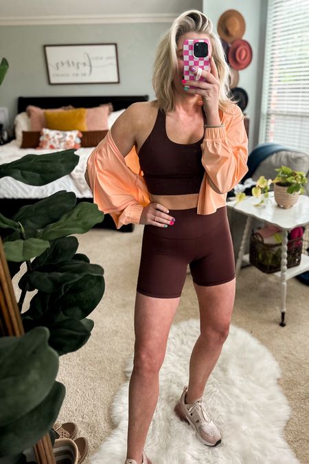 Best biker shorts and sports bra combo on Amazon by CRZ YOGA
Color: TAUPE 🤎
Fits tts and wearing a small 

#LTKStyleTip #LTKFindsUnder50 #LTKFitness