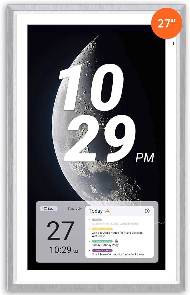 Apolosign 27-inch Digital Calendar : Dual Mode Smart Wall Planner, No Subscription, Install Apps,... | Amazon (US)