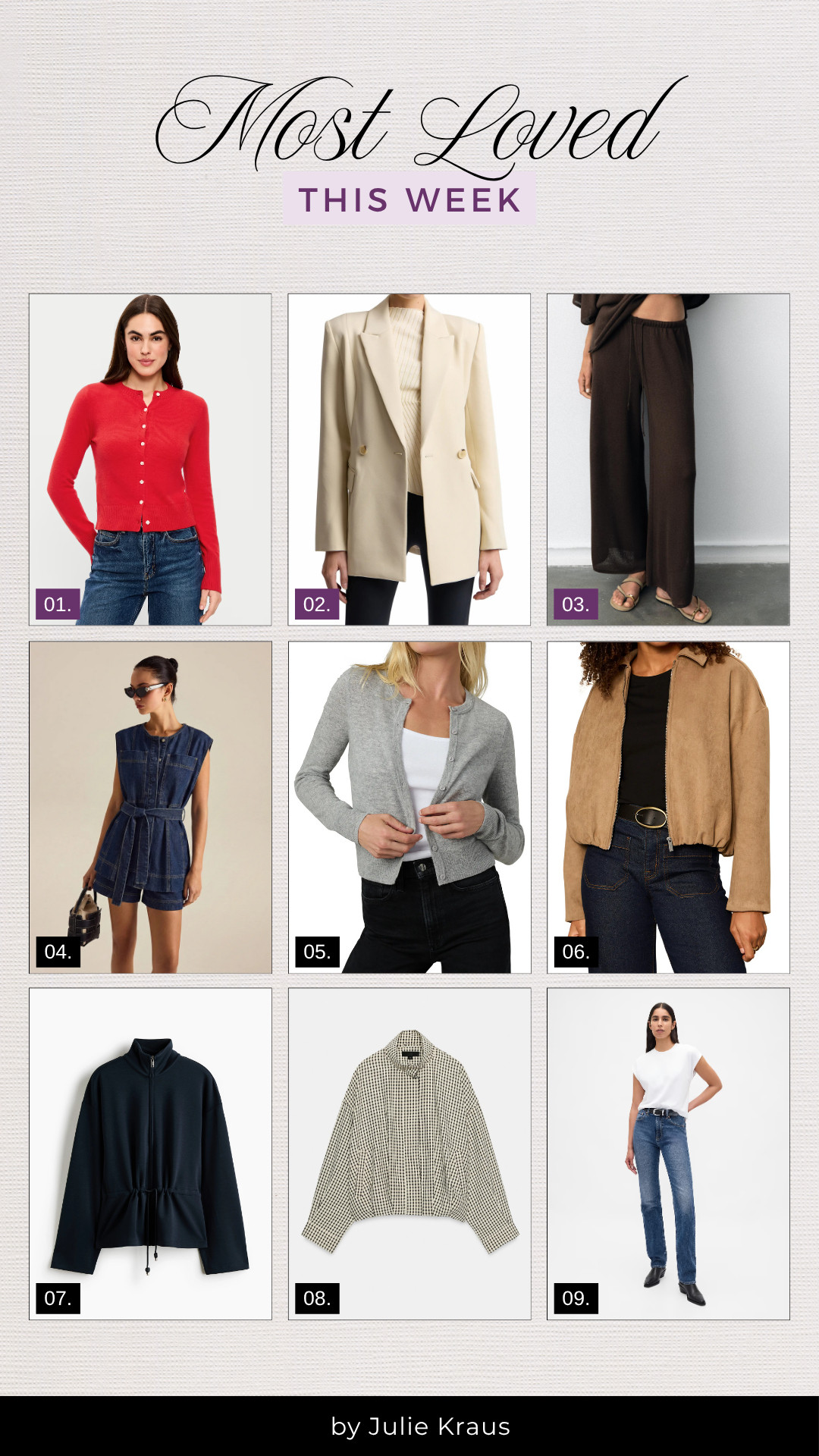 What you love most this week! 

 #LTKgrwm #LTKootd #LTKOver40