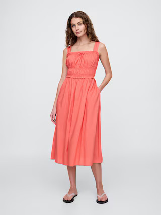 Smocked Midi Dress | Gap Factory