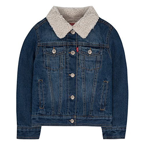 Levi's Girls' Sherpa Denim Trucker Jacket | Amazon (US)