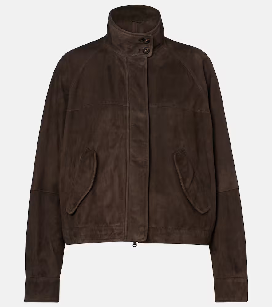 Brunello Cucinelli Suede bomber jacket | Mytheresa (UK)