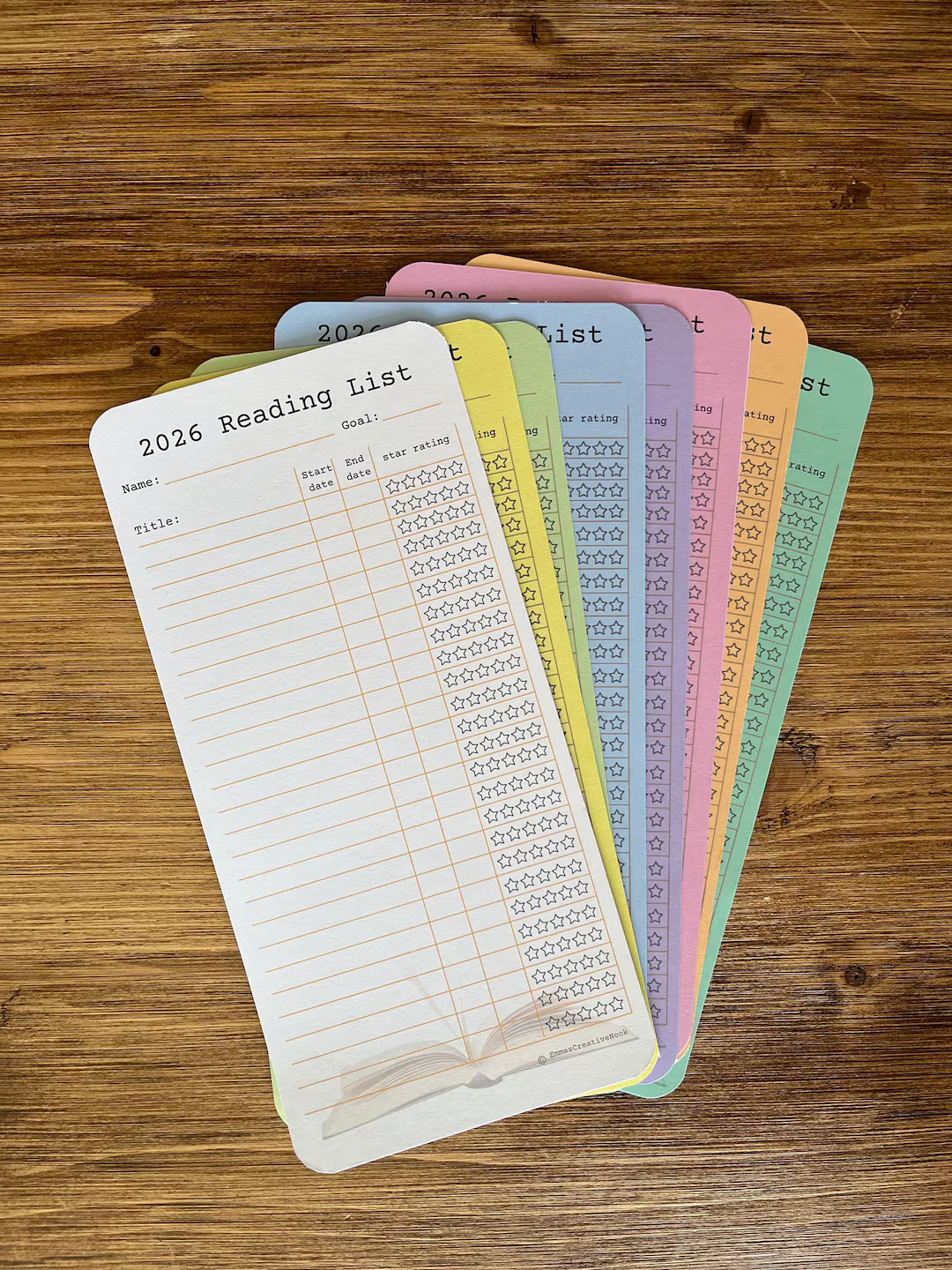 2026 Reading List Bookmark - Etsy | Etsy (US)