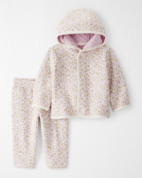 Baby Girl 2-Piece Cardigan & Pants Set Made with Organic Cotton in Botanic Muse Print | Carter's Inc