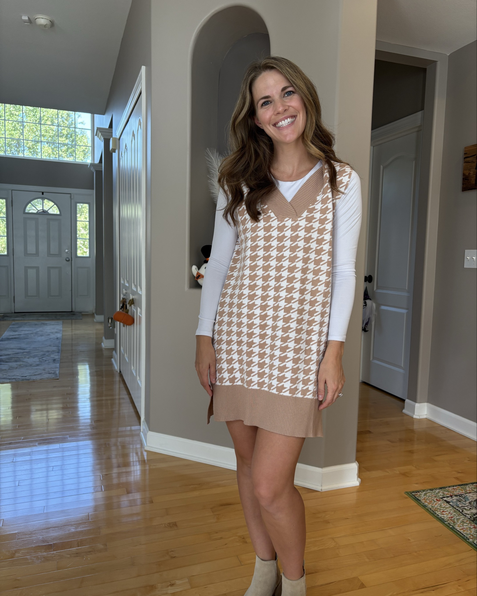 The perfect little sweater dress for fall! The colors are so good and it’s extremely comfy 🤭 

I’m wearing a size small!

#LTKFindsUnder50 #LTKSeasonal #LTKSaleAlert