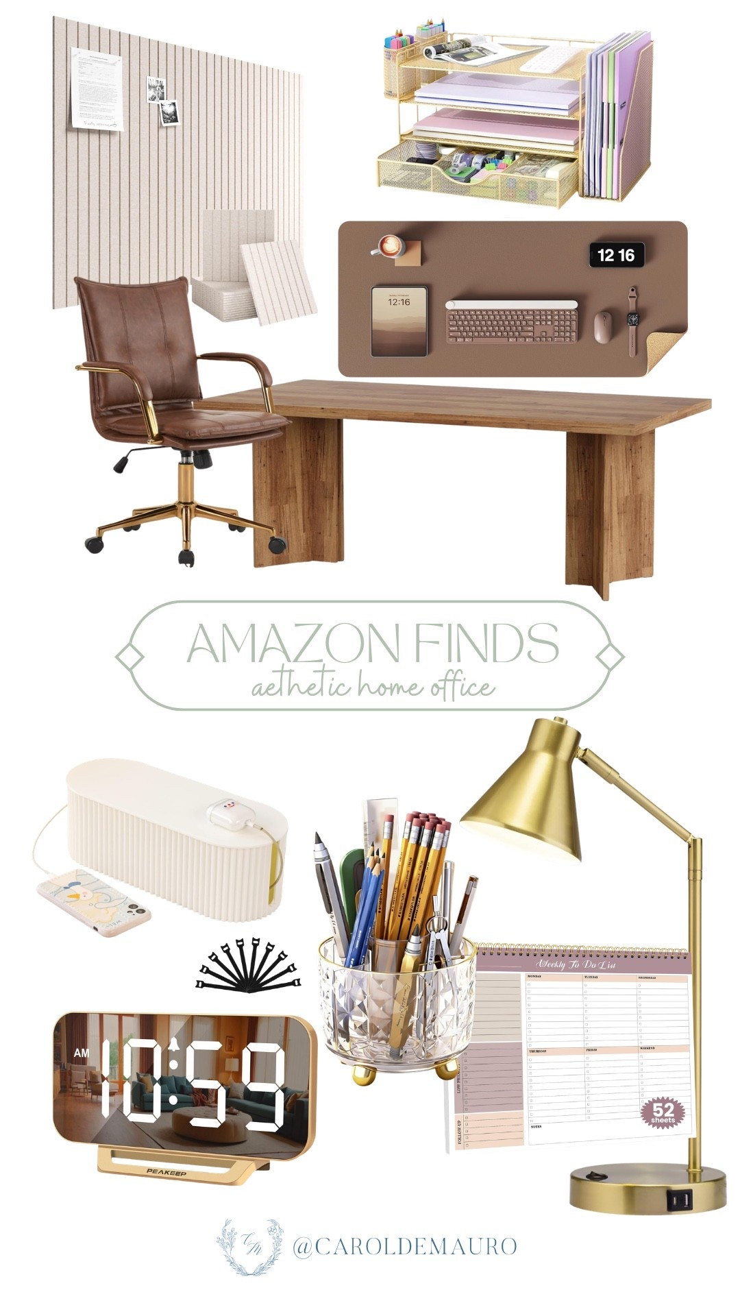 Spruce up your home office with these aesthetic decor pieces from Amazon! Get a new office table, chair, file organizer, cable organizer, digital lamp, and many more.

affordable finds, workspace essentials, home library, remote life, WFH set up, decor tips, bulletin board, digital nomad

#LTKSeasonal #LTKHome #LTKU