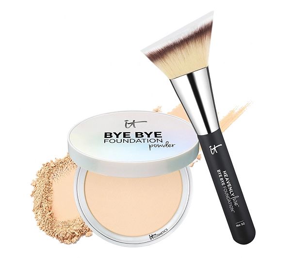 IT Cosmetics Bye Bye Foundation Powder with Brush | QVC
