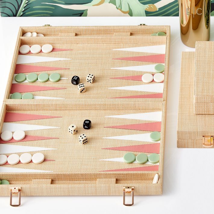 Raffia Backgammon Game Set | Mark and Graham